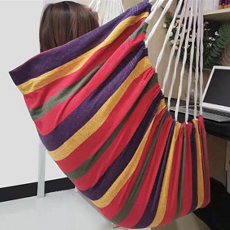 Outdoor Swing Hammock Chair Canvas Indoor Swing Chair Max 500 Lbs Thicken Swing Chair For Dormitory College Students Enlarged