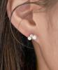 Postlude [Silver] 2 Pearl Ball Earrings (2 Colors)