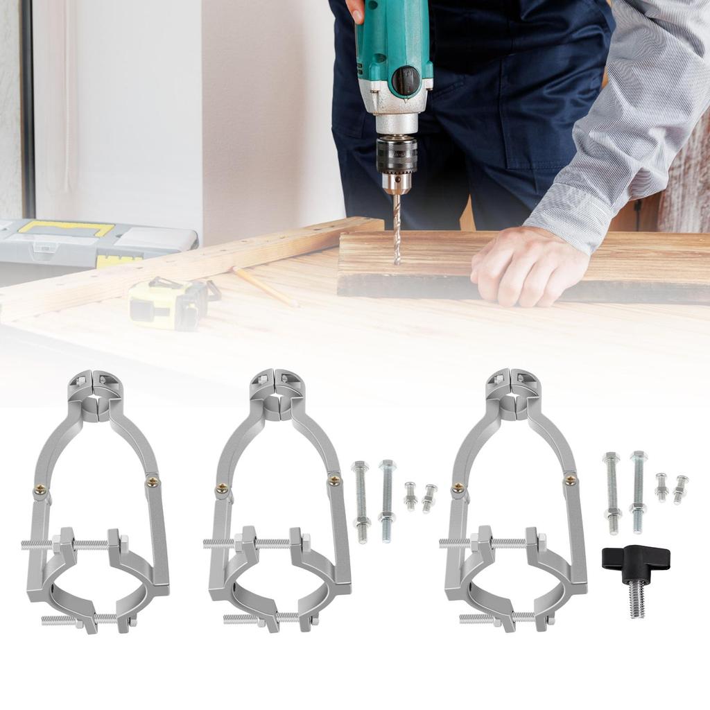 Square Hole Adapter Joint Mortiser Bit Sturdy Clamp Adjustable from 1.5-2.2inch for Bench Drill or Hand Drill