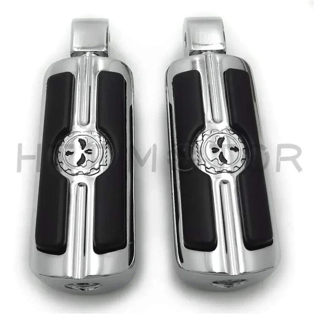 Motorcycle Accessories Gear Skull Footpegs For Passenger 2018-later Softail Fat Boy FLFB Fat Bob 2020-later LiveWire