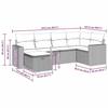VidaXL Garden Lounge Set 6 Pcs with Grey Cushions Wicker 3325387