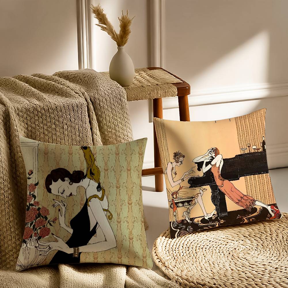 Strange StoriesAnime Pillow Case Sofa and Living Room Decorative Cushion Covers Dust-proof and Mite-proof Invisible Zipper