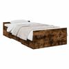 Bed Frame with Storage Smoked Oak 80 X 200 Cm