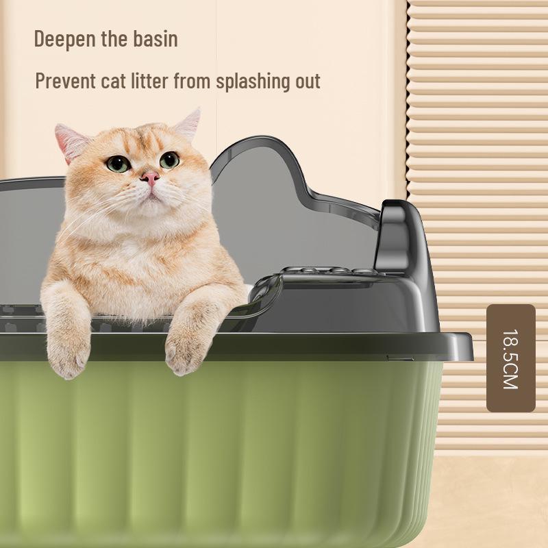 Maine Coon Extra Large Open Cat Litter Box - Anti-Splash Design for Kittens