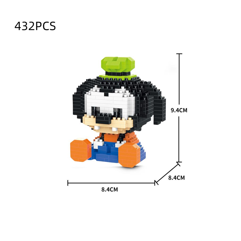 Cute Particle Building Blocks Toys Mickey Minnie Mickey Mouse Building Blocks Assembly Toys Birthday Gifts Halloween Christmas