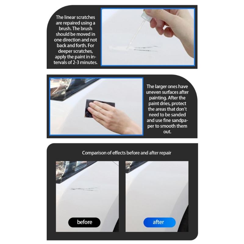 Car Scratch Repair Paint Pen 12ml/0.4oz Universal Car Surfaces Paint Maintenance Cleaning Paint Pen Car Scratch Remover