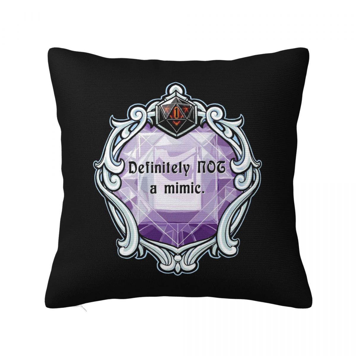 

Definitely Not A Mimic Dnd Game Square Pillowcase Cushion Cover Pillow Case Throw Pillow Cover for Home Sofa Living Room 12x12Inch