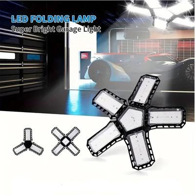 Luce LED Impermeabile per Garage Pieghevole Deformabile 85-265v Luce a Tre Pale 30 / 40w Adatta per Stadio Esterno Magazzino