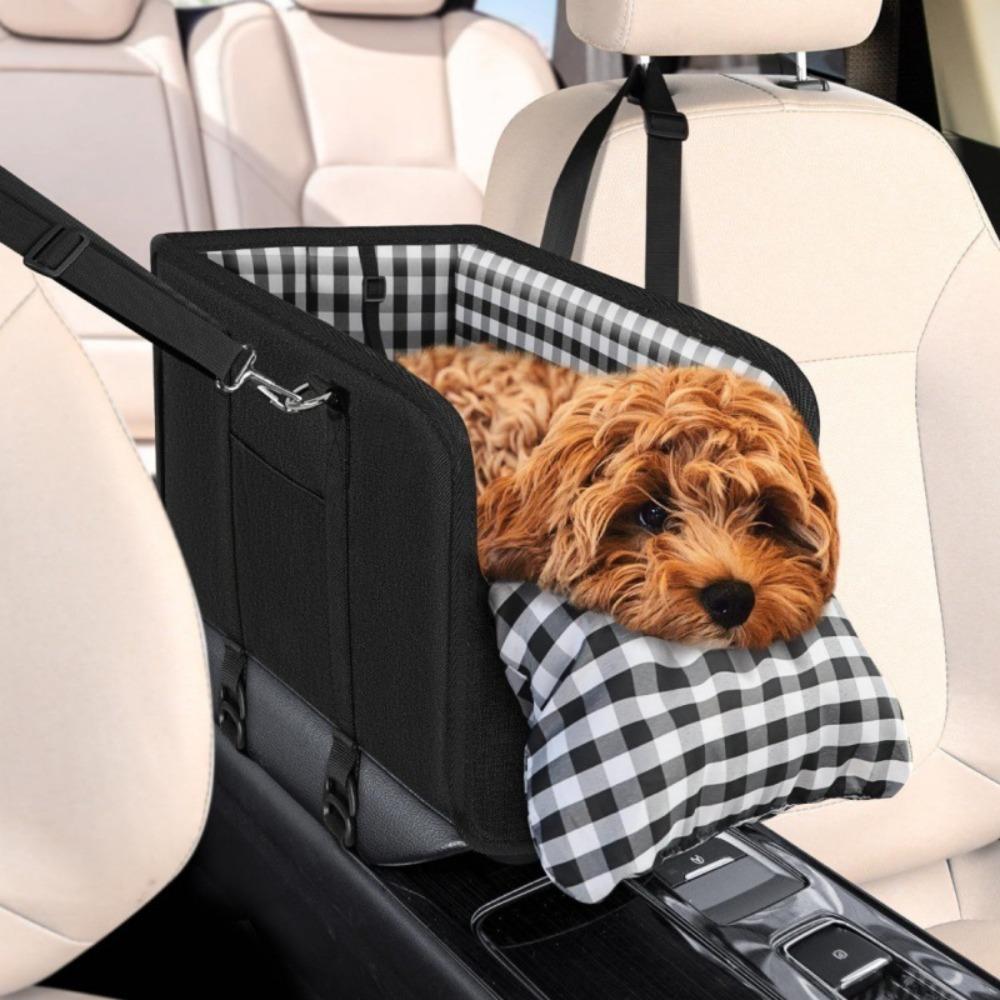 Anti Slip Center Console Dog Seat Universal Inner Seat Belt Height Increasing Seat Soft Pillow Cozy Anti-Collapse Seat Road Trip