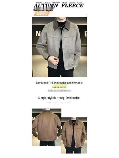 Men's Trendy Lapel Jacket - Spring/Autumn Casual Outerwear for All Ages