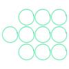 10 Pcs Agility Speed Rings Balance Coordination Sensory Training Jumping Hoop Hollow Green 13.78in