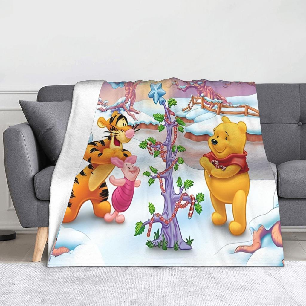 Tigger Blanket Fleece Winnie The Pooh Ultra-Soft Throw Blanket for Bedroom Sofa Bedspread