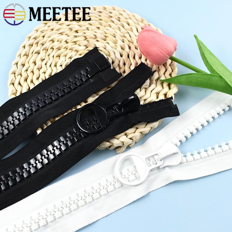 20# Fermoar din Rășină Meetee 60/75/80/100/150/200cm Extra Mare pentru Jachetă cu Puf cu Fermoar Deschis Accesorii Înlocuibile pentru Repararea Fermoarului