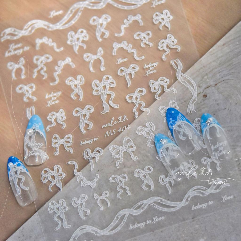 1pcs Cute Cat Claw 3D Jelly Relief Nail Stickers 3D Adhesive Stickers For Nails DIY Slider Nail Art Decorations