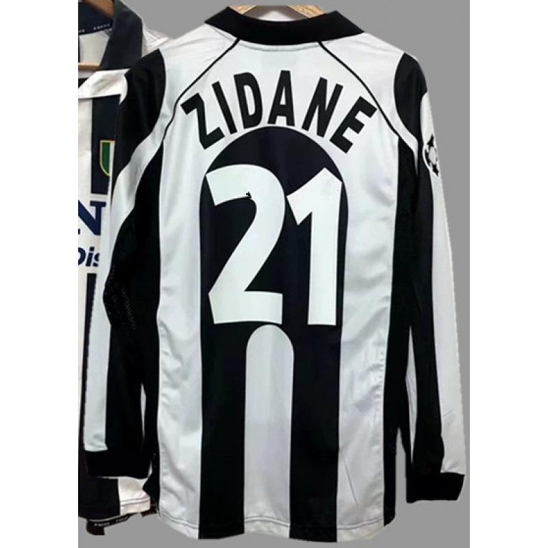 Vintage Jerseys, Soccer Uniforms, AC Ronaldo, Ronaldinho, Zidane, Long-sleeved Sportswear, National Team Uniforms