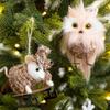 Sled Mouse Xmas Tree Pendants Cartoon Christmas Doll Pendant Cute Simulation Owl Ornament  Gift