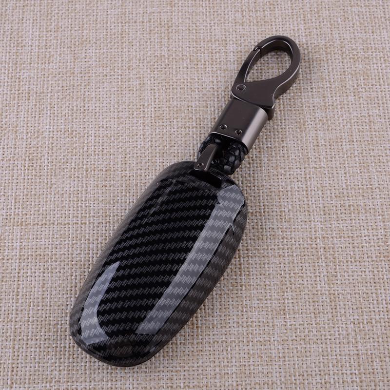 Carbon Fiber Style ABS 5 Buttons Remote Key Fob Case Cover Fit for Hyundai Santa Cruz Santa Fe Sonata     New