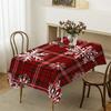 Christmas Snowman Santa Claus Tablecloth Party Decor Winter Xmas Kitchen Dining Waterproof Tablecloth Christmas Decorations