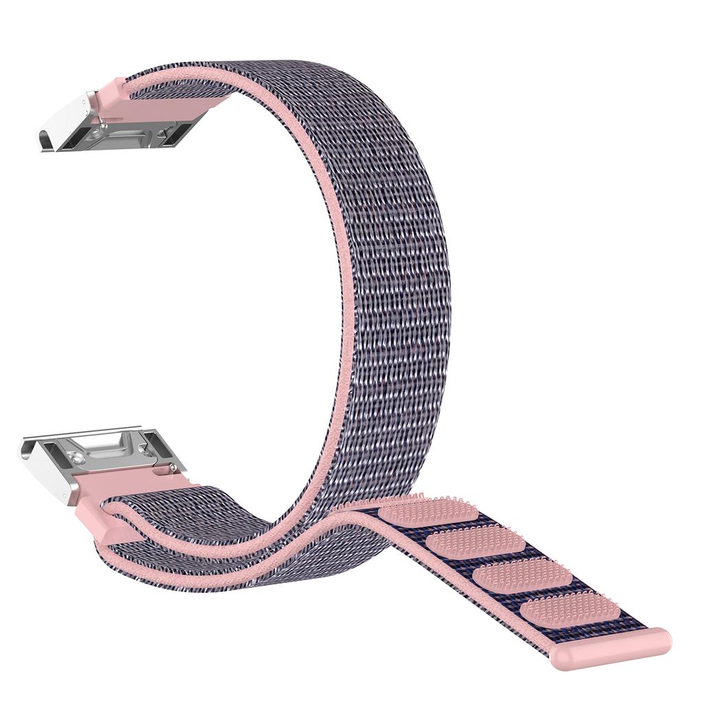 For Garmin Forerunner 570 47mm/Fenix 8 47mm/Fenix 7/Fenix 6/Fenix 5 Loop Fastener Nylon Smart Watch Strap Wristband