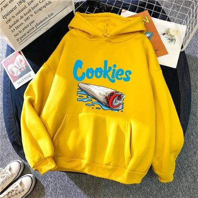 Women Hoodies Fashion Cookies Printed Hip Hop Fleece Woman Casual Male Punk Gothic Y2K Clothes Hoody Pullover Streetwear Hoodies & Sweatshirts Women’s
