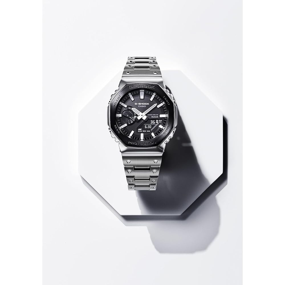 Casio G-Shock GM-B2100BT-1AJF Full Metal Bluetooth Tough Solar Men's Watch Black Bezel Silver