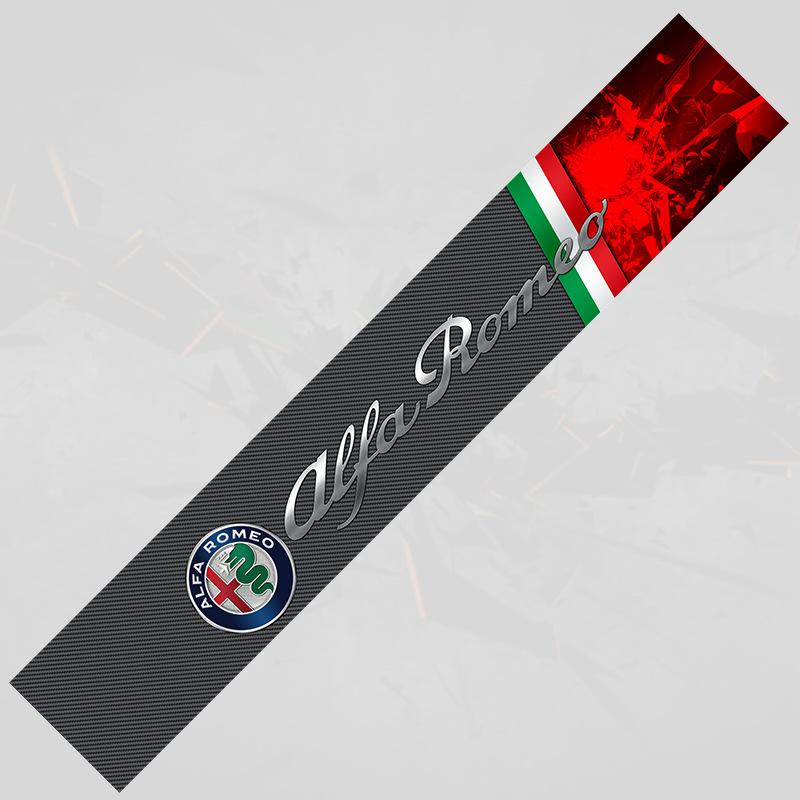 ZOPJT1 Carbon Fibre Color Car Windshield Sticker Decal for Alfa Romeo Logo Stelvio Brera Giulia 166 156 159 147 155 Mito GT Giulietta