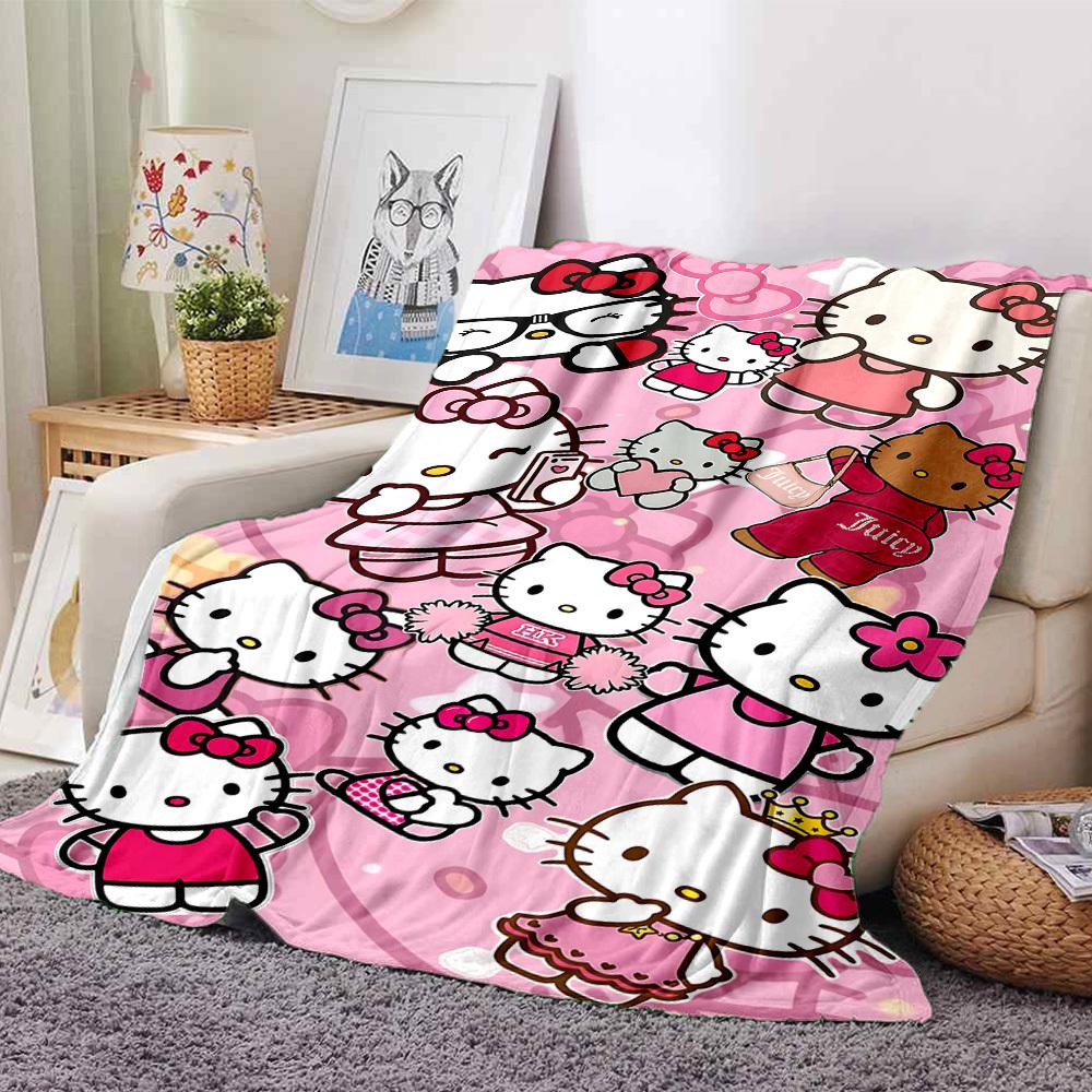 

1pc Pink cute kitty Flannel Blanket Soft Cozy All-Season Throw for Bedroom, Sofa, Camping, Travel, Home Decor1104 80cmx120cm(31inx47in)