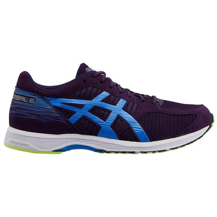 Asics Tartherzeal 6 Comfortable Versatile Lace-Up Synthetic Leather Low-Top Running Shoes Men Sneaker Purple TJR292-500