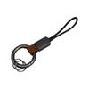Simulated Leather Keychain With Finger Ring And Adjustable Wrist Strap Trendy Key Holder For Car Keys Organization