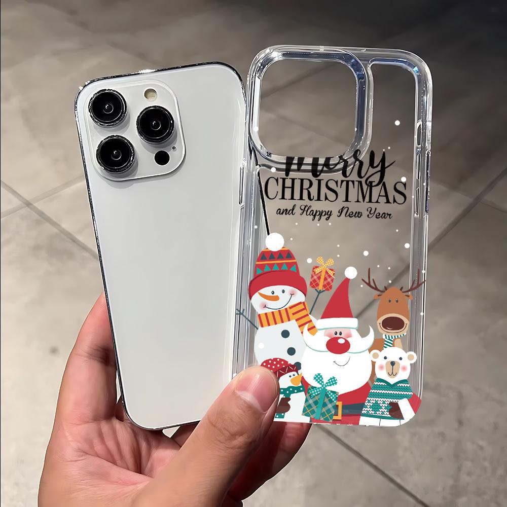 Cute Cartoon Christmas Phone Case for Samsung Galaxy S25 S24 S23 S22 S21 S20 Note20 Note10 FE Ultra Plus 4G 5G Clear Back Cover