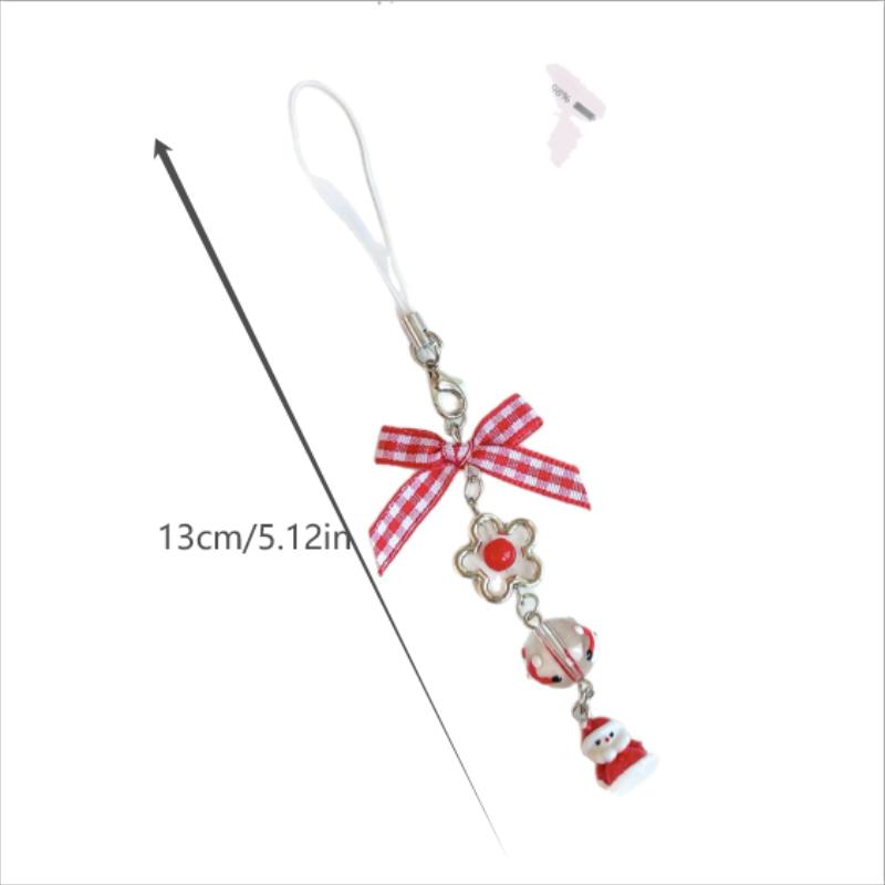 Uroczy Święty Mikołaj Kokarda Brelok Wisiorek Łańcuszek do Telefonu Zawieszka do Plecaka Dziewczęce Serce Zawieszka do Torby Dodatek Świąteczny Brelok Prezenty