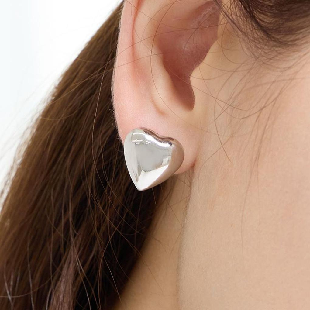 [LsSHOP] 14K Balloon Heart Pin Earrings (Gold Plated)_LJ4020BRE