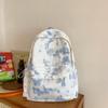 Female Print Schoolbag Student Tie-Dye Backpack Large Capacity Backpack for Junior High School