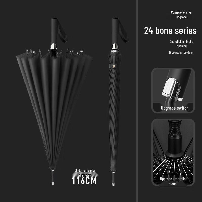 Handun Oversized 24-Rib Automatic Windproof Umbrella