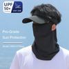 Ice Silk Sunscreen Face Mask With Ear Hooks - Unisex Summer Cycling Face Cover, Breathable Uv Shield For Face And Neck