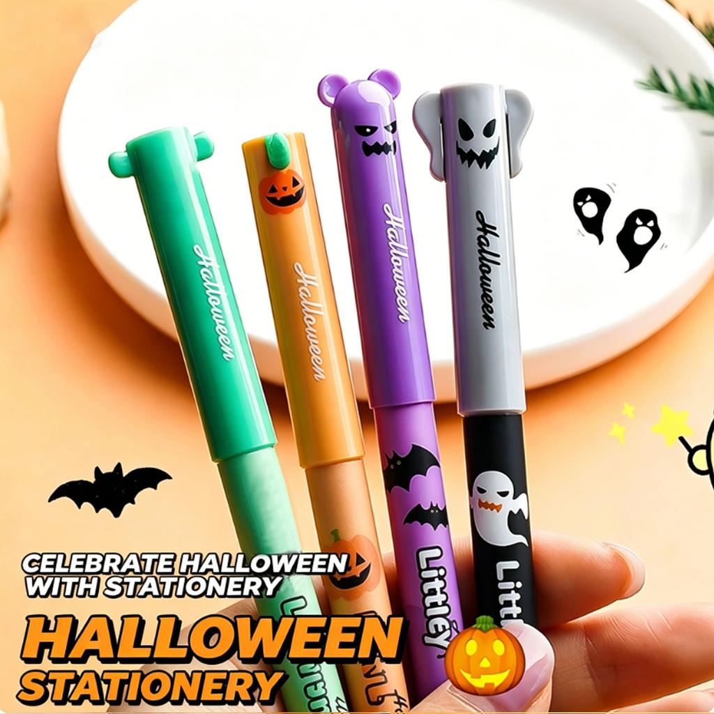 Halloween Erasable Pens (3ml) - Fine Friction Erasable Ink Pens, Smooth Writing Erasable Pens for Students School Supplies