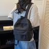 Minimalist Backpack for Women and Men Lightweight Nylon School Bag with Front Pocket