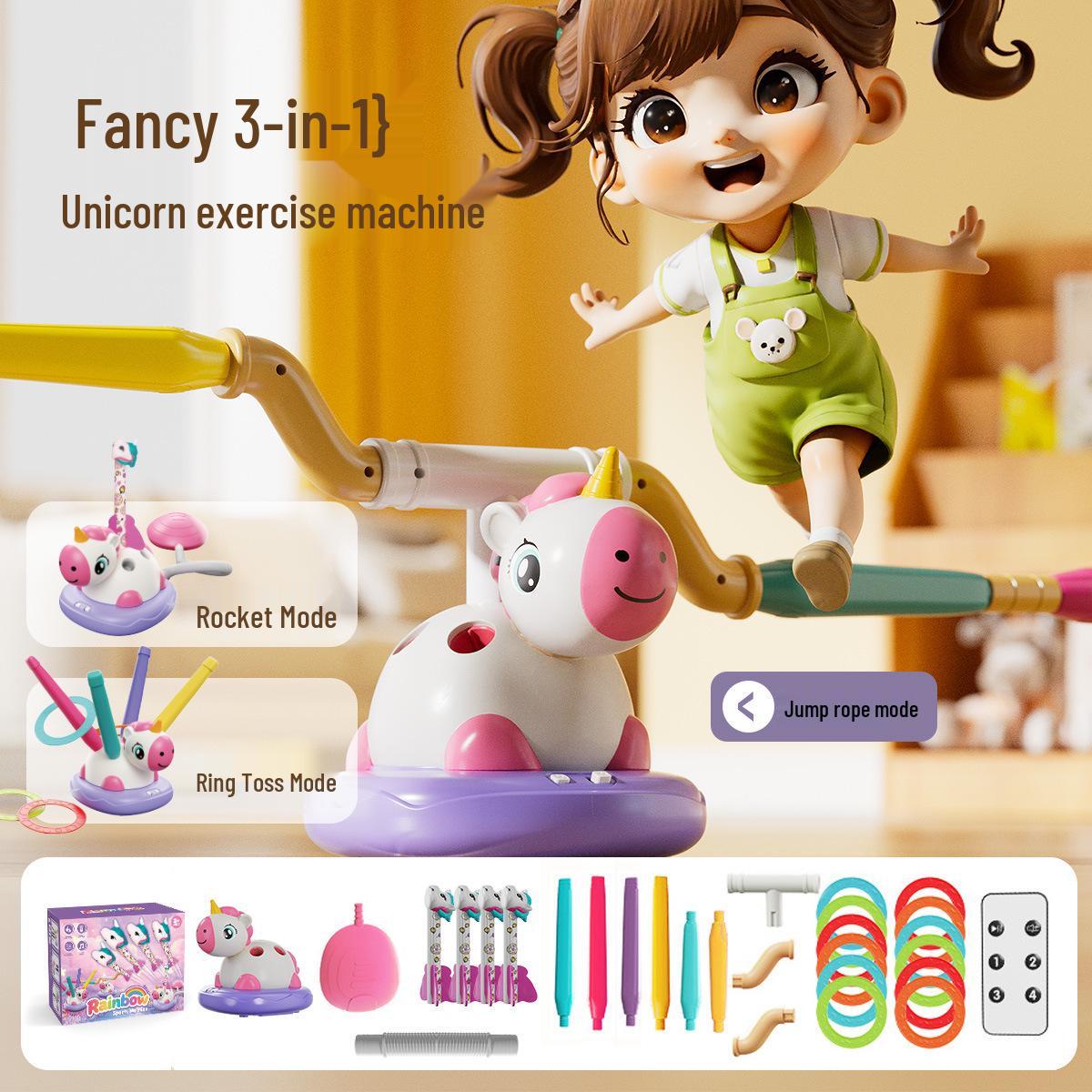 Unicorn 3-in-1 Exercise Toy: Outdoor, Parent-Child, Interactive Fun, Physical Strength & Fitness Training.