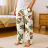 Children's Versatile Christmas  Print Pocket Plush Casual Pants Pajama Pants Home Pants