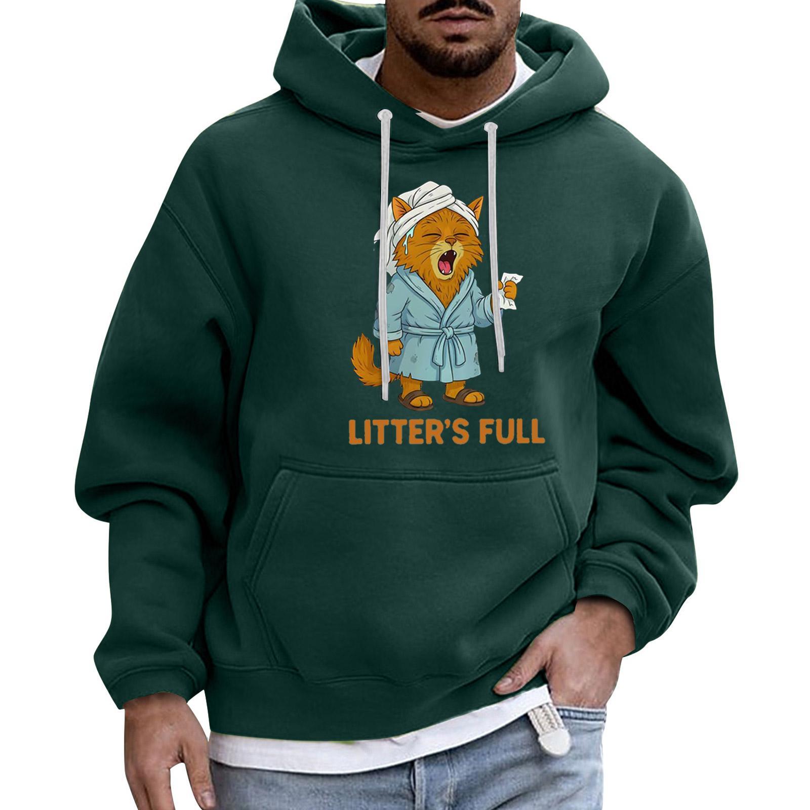 

Чоловічий Спортивний Дозвілля Довгий Рукав З Кишенею Капюшон Худі XXL