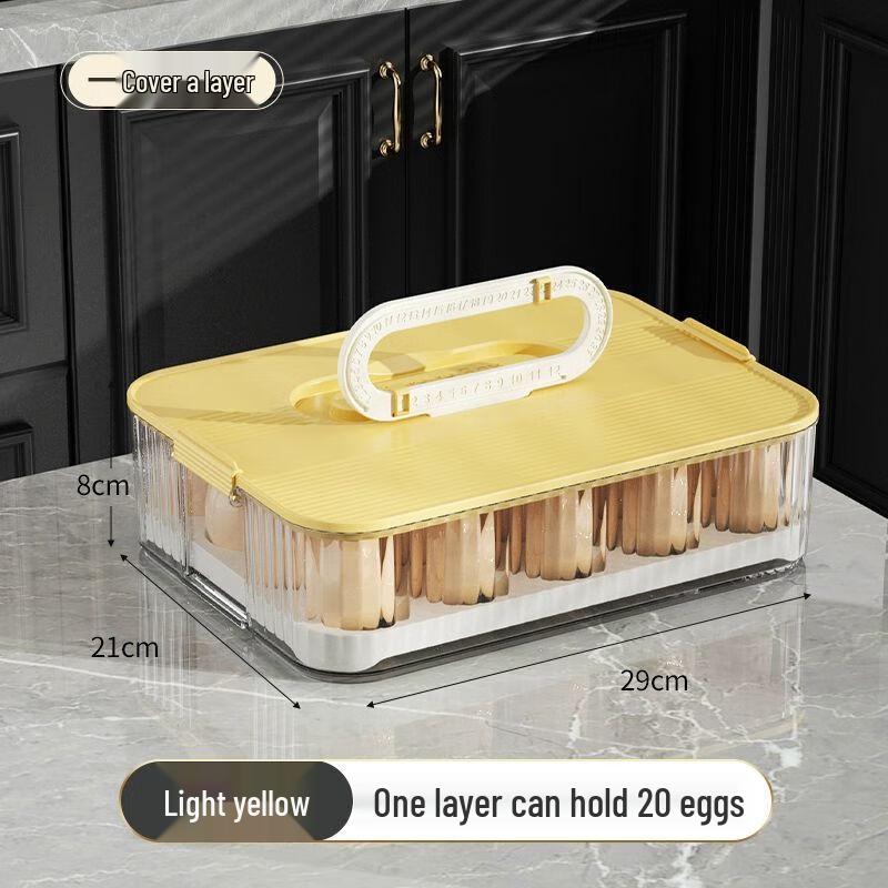 Refrigerator Egg Organizer with Freshness Timer