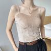 Velvet Small Camisole Vest For Women Autumn And Winter With Chest Pad Beautiful Back Bra Integrated Base Layer Inner Wear Top