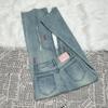 High Waist Wide Leg Printed Jeans Women Causal Retro Loose Korean Jeans Streetwear Denim Pants