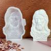 Artistic Holy Father Bust Statue Silicone Casting Mold Cement Gypsum Sculpture DIY Project Supplies Religious Mould