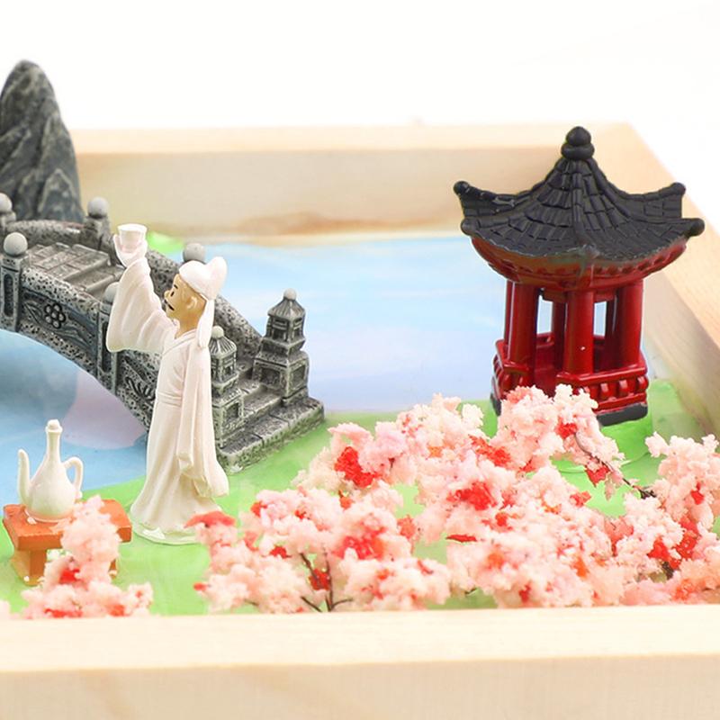 2 Adet Mini Masaüstü Dekorasyonu Torii Kapısı Japon Bahçesi Minyatür Tapınak Süsleri Mikro Taş Köşk Raf Japonya