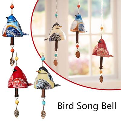Bird Song Bell For Wall Window Door Wind Bell Hanging Ornaments Garden Patio Decor Craft Pendant For Wall Window Outdoor