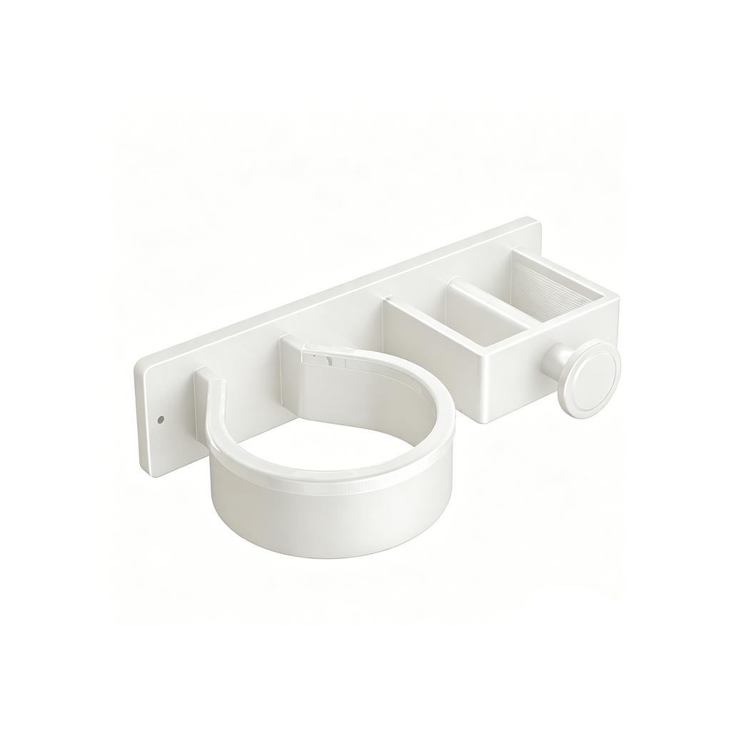 Hair Tool Wall Mount, Hair Dryer Straightener Holder Rack, No Drilling Aluminum Storage Shelf for Bathroom