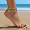 Boho Ethnic Tassel Coin Ankle Bracelet for Women - Retro Beach & Festival Style Jewelry