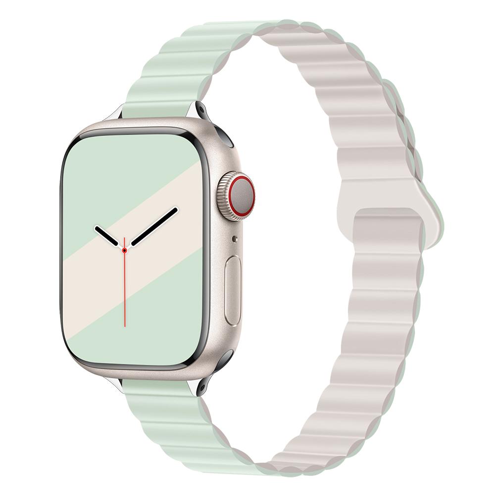 Damen Schlankes Silikonarmband Magnetarmband für Apple Watch S11 10 46/42mm 45mm 44 Schlanke Bänder 38mm 40mm 41 Armband iWatch SE 9 8 7 6