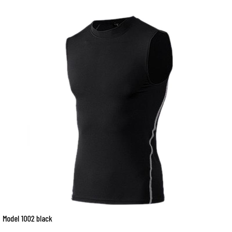 Herrars Snabbtorkande Slim Fit Ärmlös Gymlinne